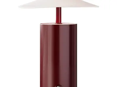 Zara Home Ceramic LED Table Lamp with Paper Shade 3D model