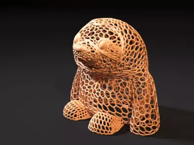 Sloth Voronoi 3D print model