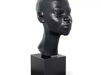 DE BLONAY TETE D AFRICAN sculpture 3D model