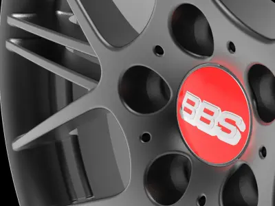 BBS wheel 9801 RT 9x18 with hub cap 3D model