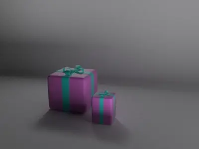 Gift Packet Low-poly 3D model