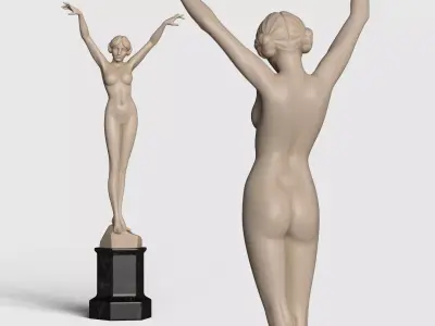 Girl Statue 3D model