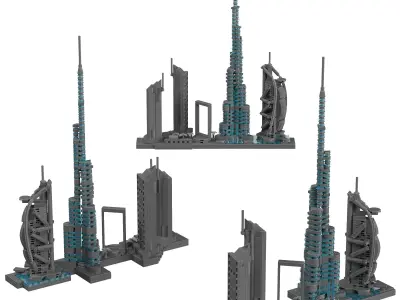 Lego Architecture Skyline - 21052 Dubai 3D model