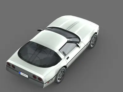 Chevrolet Corvette Coupe 1983 Low-poly 3D model