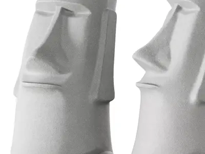 Moai garden sculpture 3D model