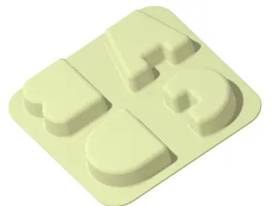 Premium Alphabetical Dinner Plate 3D print model