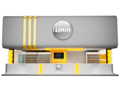 Booth Exhibition Stand a440a 3D model