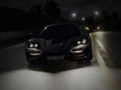 McLaren F1  Low-poly 3D model