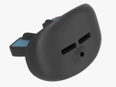 Football Mouthpiece Low-poly 3D model