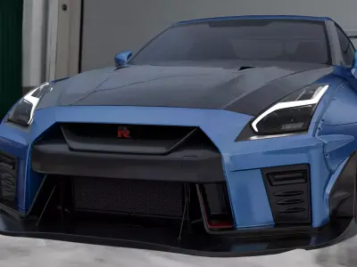 GTR-R35 Low-poly 3D model
