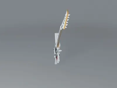 Jackson randy piper skull guitar Free 3D model