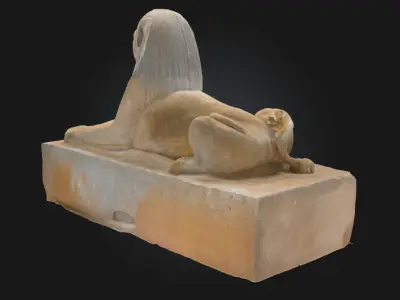 Sphinx Statue Iconic Monument Model for Ancient Egyptian 3D model