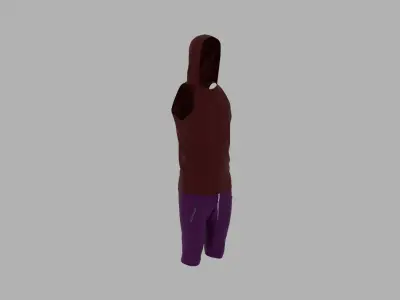 Sport Suit Low-poly 3D model 10