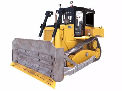 Bulldozer Generic v3 Low-poly 3D model