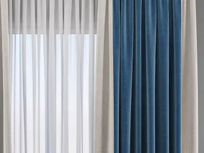 Set 78 Curtains 3D model