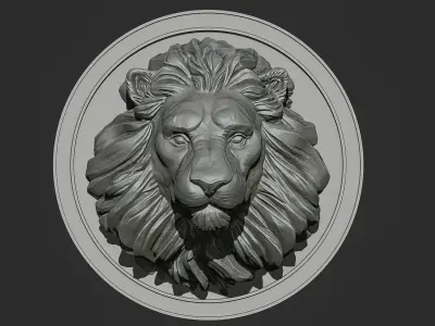 Lion Head Pendant STL 3D print model