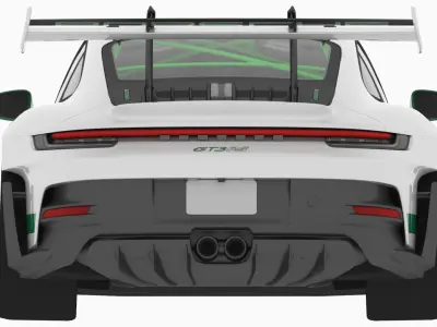 Porsche 911 GT3 RS 27 Carrera Tribute 992 White 2023  3D model