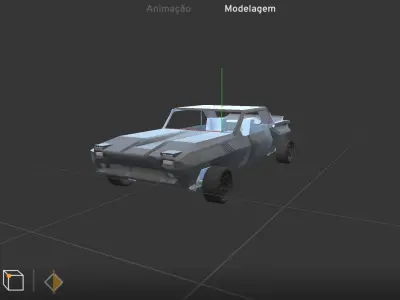 Stunt car Low-poly 3D model