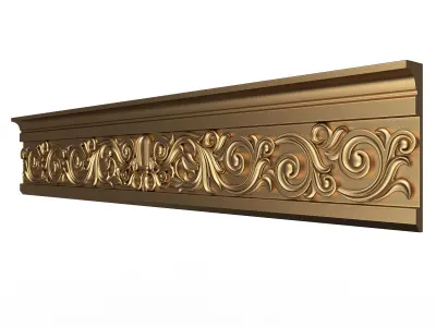 Collection of Cornice Decoration Moldings Low-poly 3D model