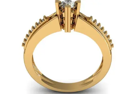 engagement ring 3D print model 36