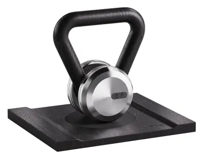 LOVA Kettlebell With Wooden Stand 3D model