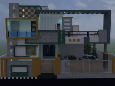 Modern Elevation 002 3D model