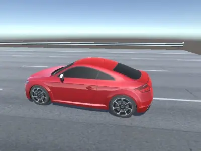 Audi TT 2017 Low-poly 3D model