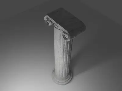 Roman Column Jonic Style - High Poly - Coluna Romana 3D model
