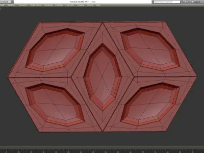 3d panel decoration low poly 3d model Low-poly 3D model