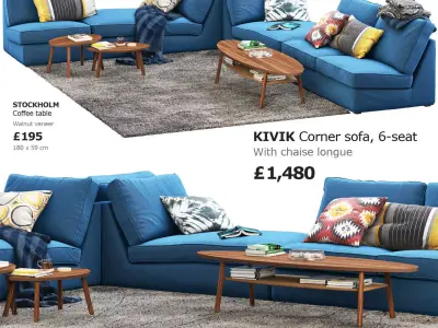 KIVIK 6-seat corner sofa Ikea 3D model
