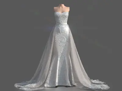 WEDDING DRESS 3D model