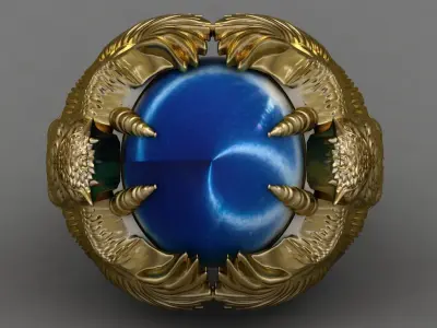 Owl Ring 3D print model 3D print model