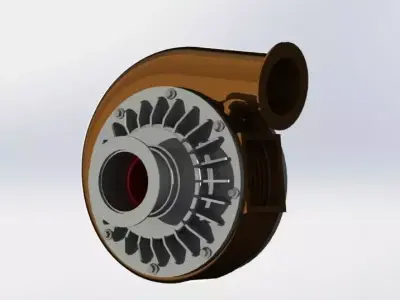 Car turbo 3D model