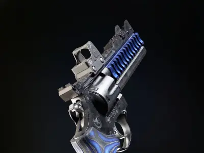 Korth Super Sport ALX and Compensator Low-poly 3D model