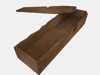 2 Coffin adapted post apocaliptic scenaries UE4 Unity Low-poly 3D model