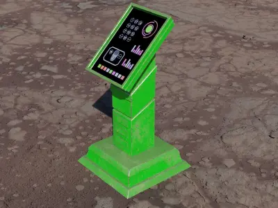 SCI-FI PANEL Low-poly 3D model