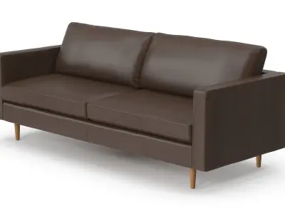 Sofa - Leather Low-poly 3D model