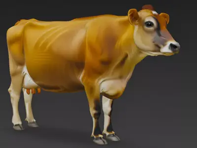 Jersey Cow 3D Model 3D model