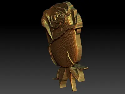 12  Rose CNC Relief Model 3D print model