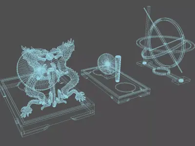 Korean Traditional Sundial Set Jang Young Sil Inventions 3D model