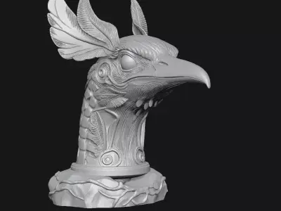 Bird sculpture 3D print model