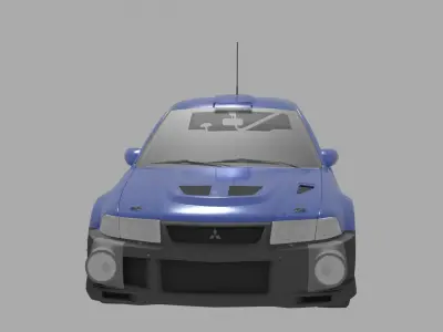 Lancer Evo 6 Rally car Low-poly 3D model