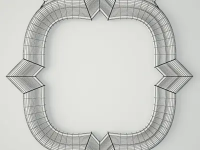 Mirror With Four Points by ZARA HOME 3D model