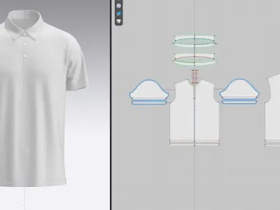 Mens Polo 3D Model 3D model