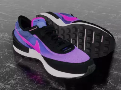 Nike 3D Shoes - PURPLE - PINK - NSW-WFFL1 Low-poly 3D model