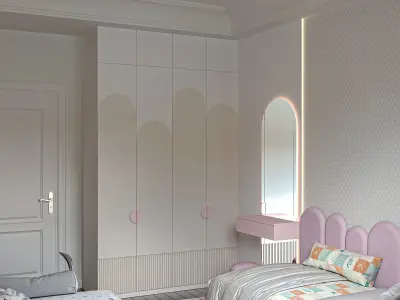 girls bedroom 3D model