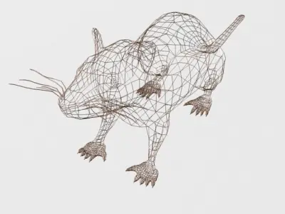 Rat Animal Low-poly 3D model