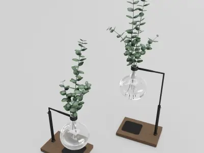 Eucalyptus In Laboratorium Round Jar 3D model