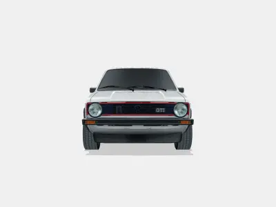 Volkswagen Golf GTI 1976 Low-poly 3D model
