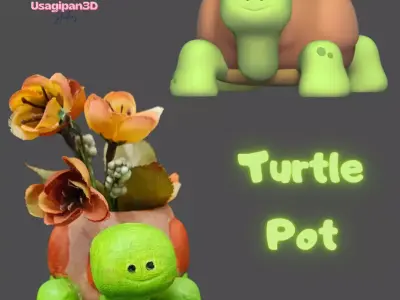 Turtle Pot 3D print model